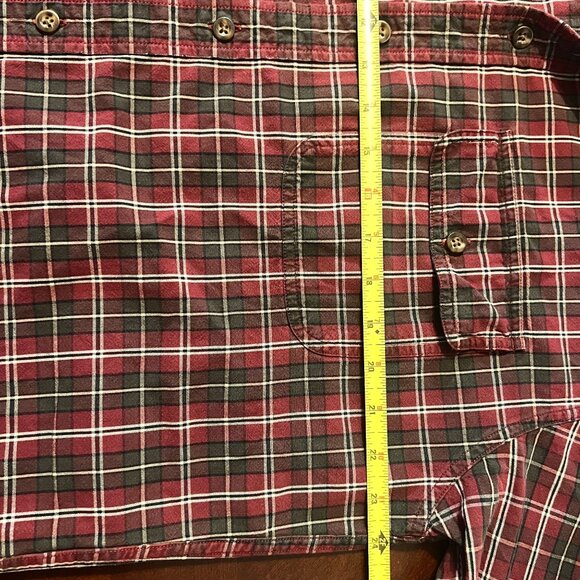 Eddie Bauer Mens Red Plaid Button-Up Shirt M/M 100% Cotton Long Sleeve Casual - Picture 4 of 5